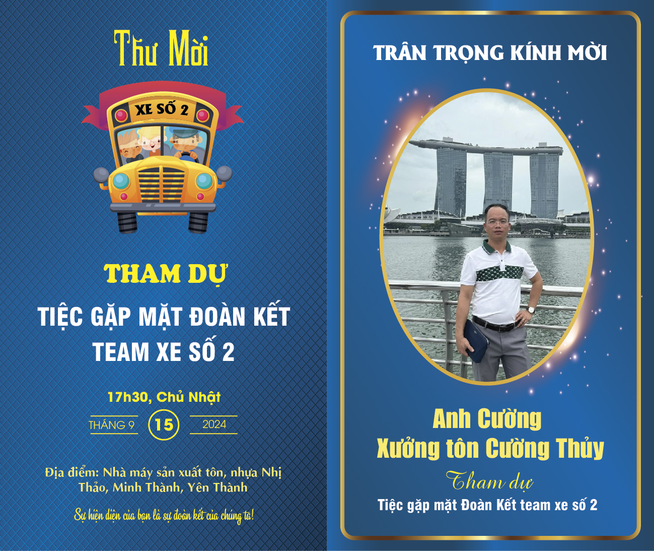 Thiết kế thư mời sự kiện màu xanh biển sang trọng Blue Luxury - Ảnh 4