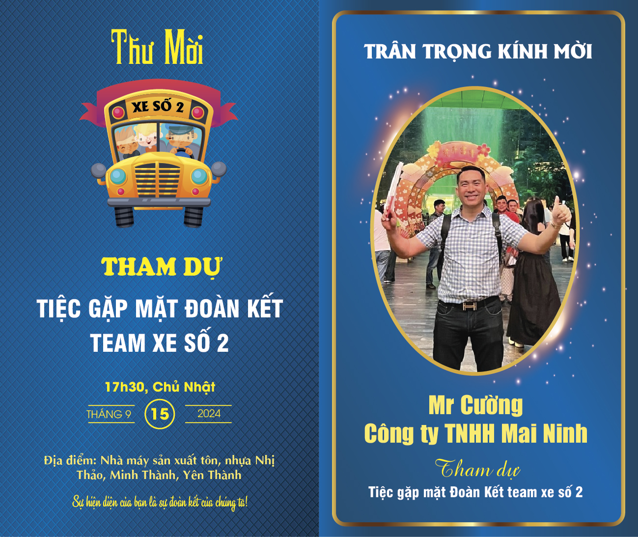 Thiết kế thư mời sự kiện màu xanh biển sang trọng Blue Luxury - Ảnh 2