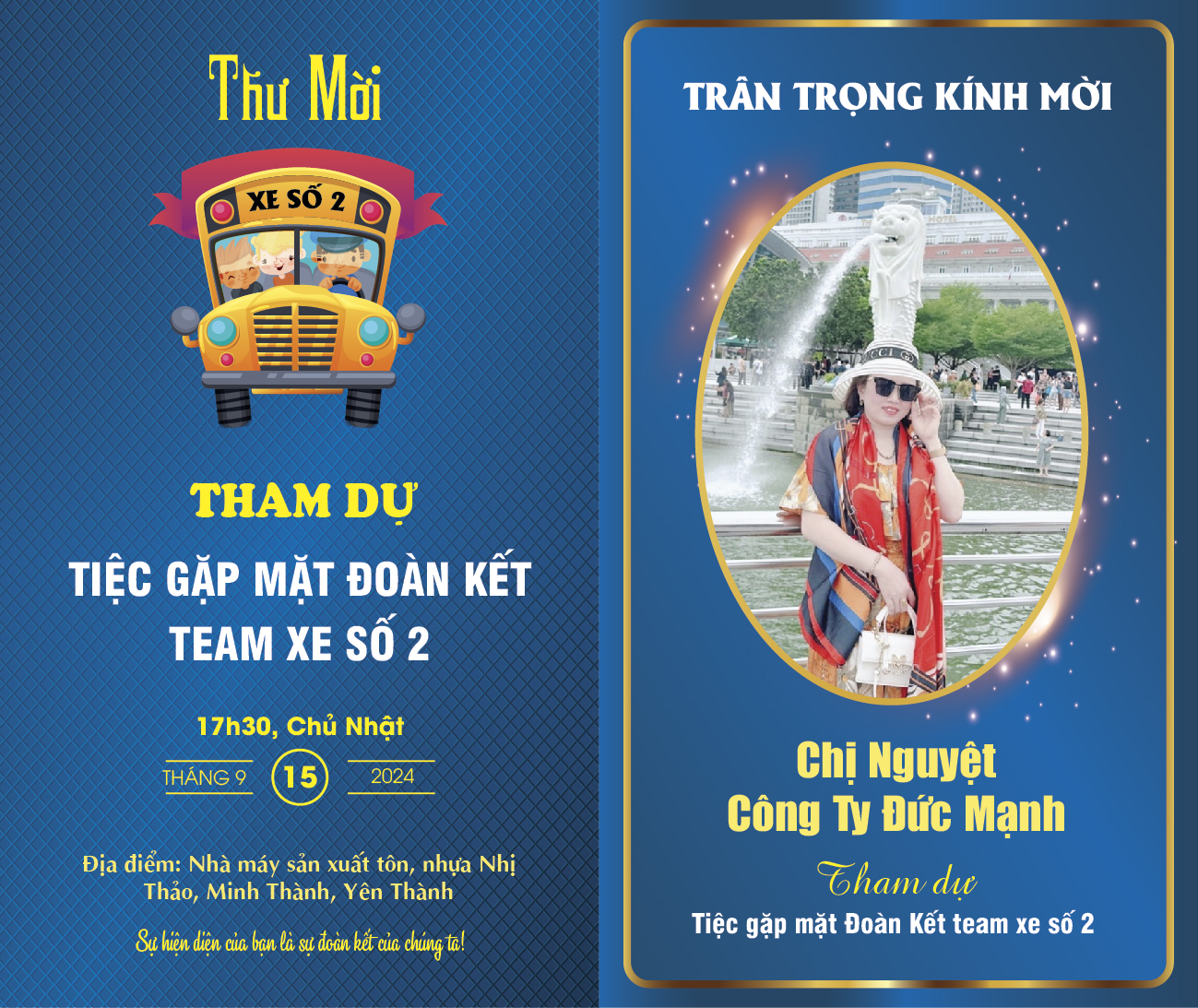 Thiết kế thư mời sự kiện màu xanh biển sang trọng Blue Luxury - Ảnh 3