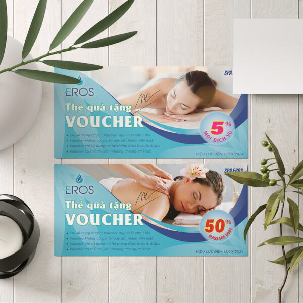 Thiết kế Voucher thẻ quà tặng dành cho Spa Beauty Thẩm mỹ viện