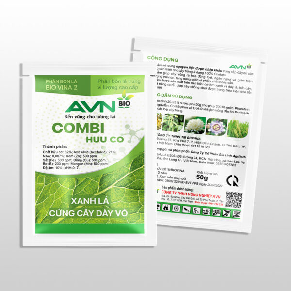 Thiết kế bao bì phân bón đóng gói sản phẩm hữu cơ màu xanh