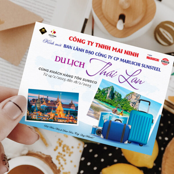 Thiết kế thư mời du lịch của doanh nghiệp