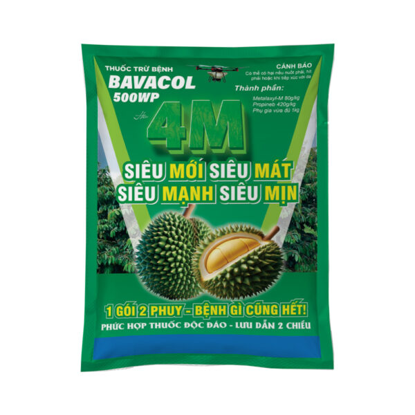 Thiết kế nhãn túi thuốc trừ bệnh 500g màu xanh lá cây
