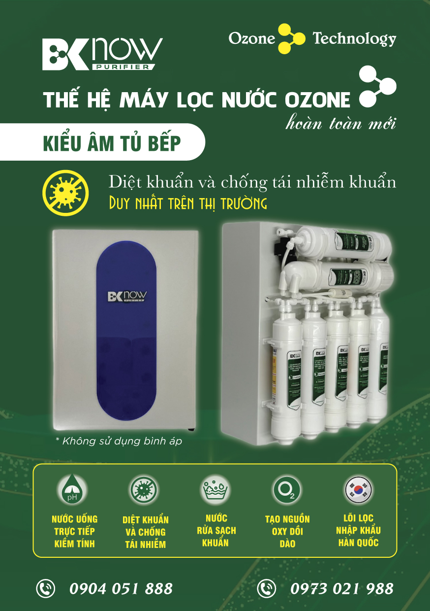 Thiết kế tờ rơi sản phẩm máy lọc nước Ozone màu xanh lá cây - Ảnh 2