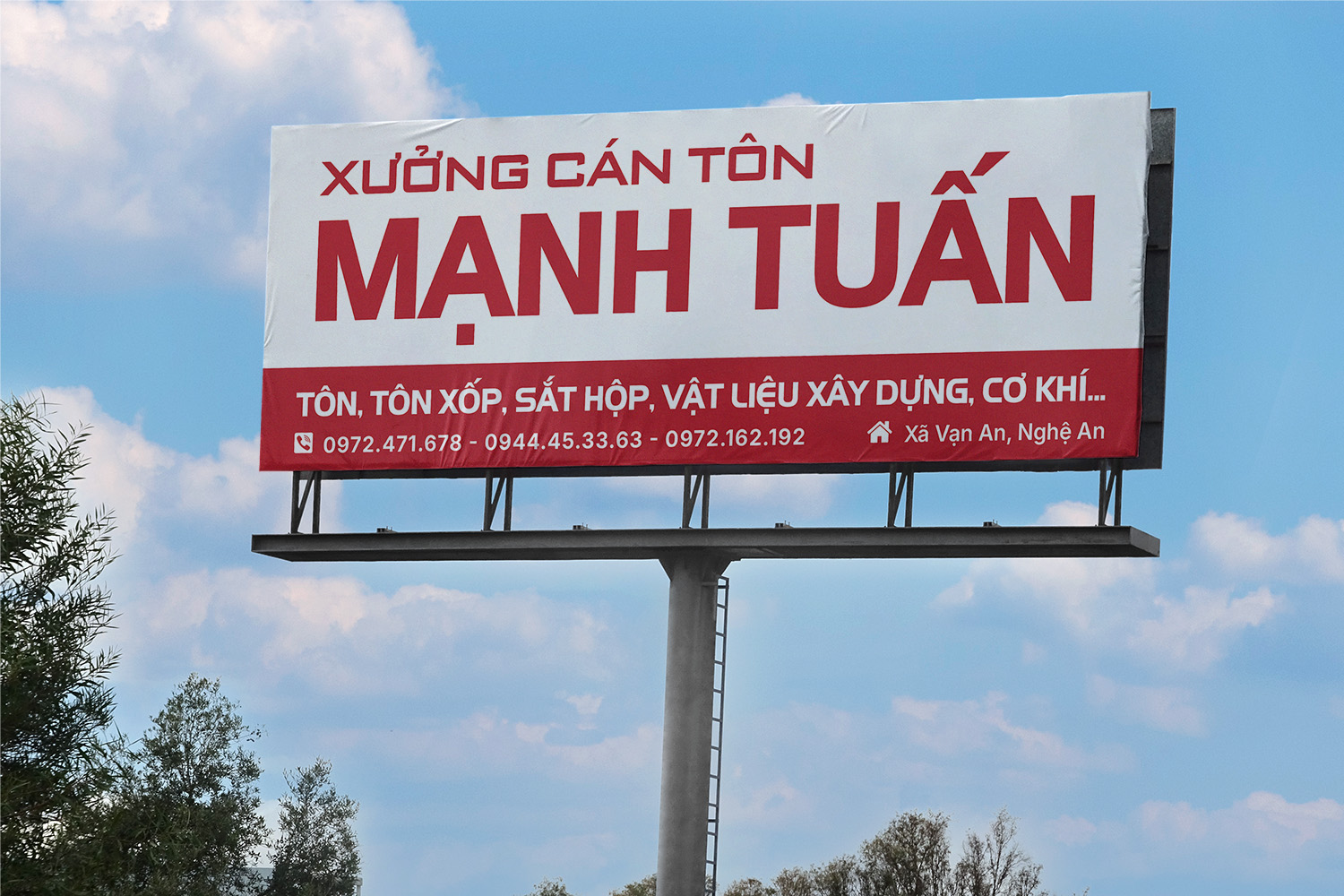 Thiết kế biển quảng cáo Xưởng cán tôn, nhà máy, nhà xưởng - Ảnh 2