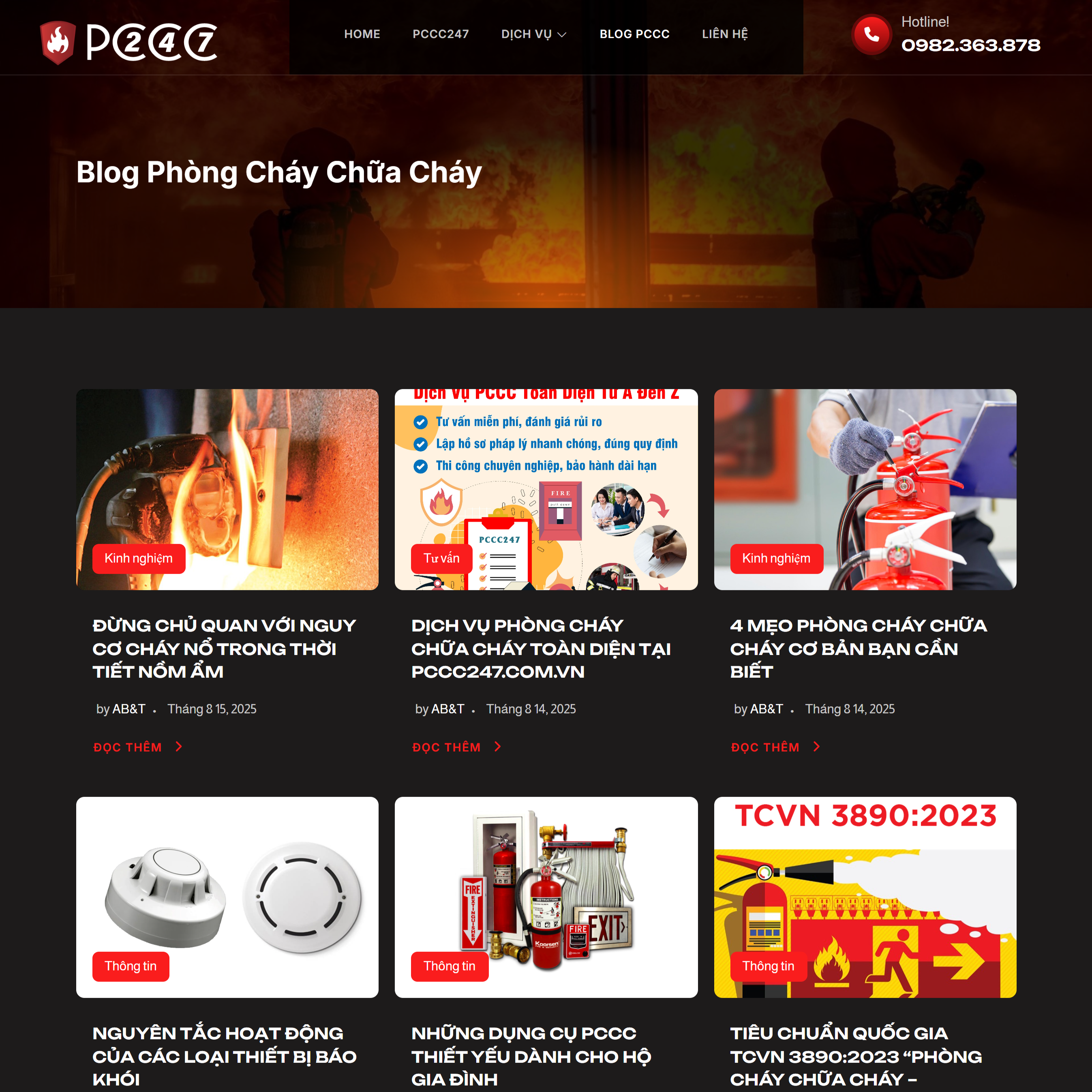 Thiết kế trang web dịch vụ tư vấn, thi công phòng cháy chữa cháy - Ảnh 2