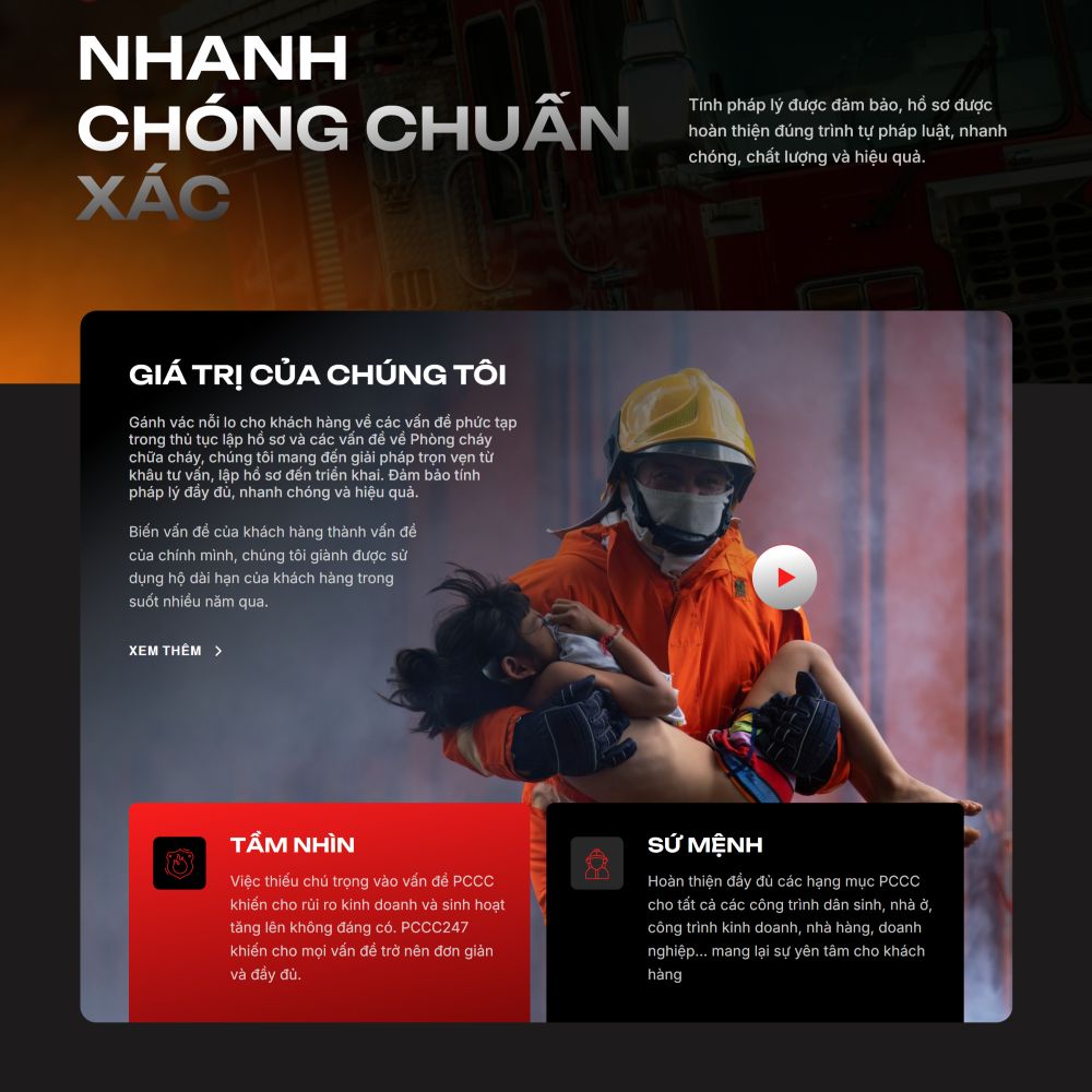 Thiết kế trang web dịch vụ tư vấn, thi công phòng cháy chữa cháy - Ảnh 3