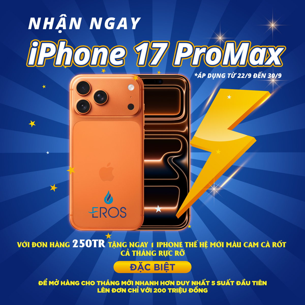 Thiết kế banner quảng cáo khuyến mãi iPhone17 hình vuông - Ảnh 3