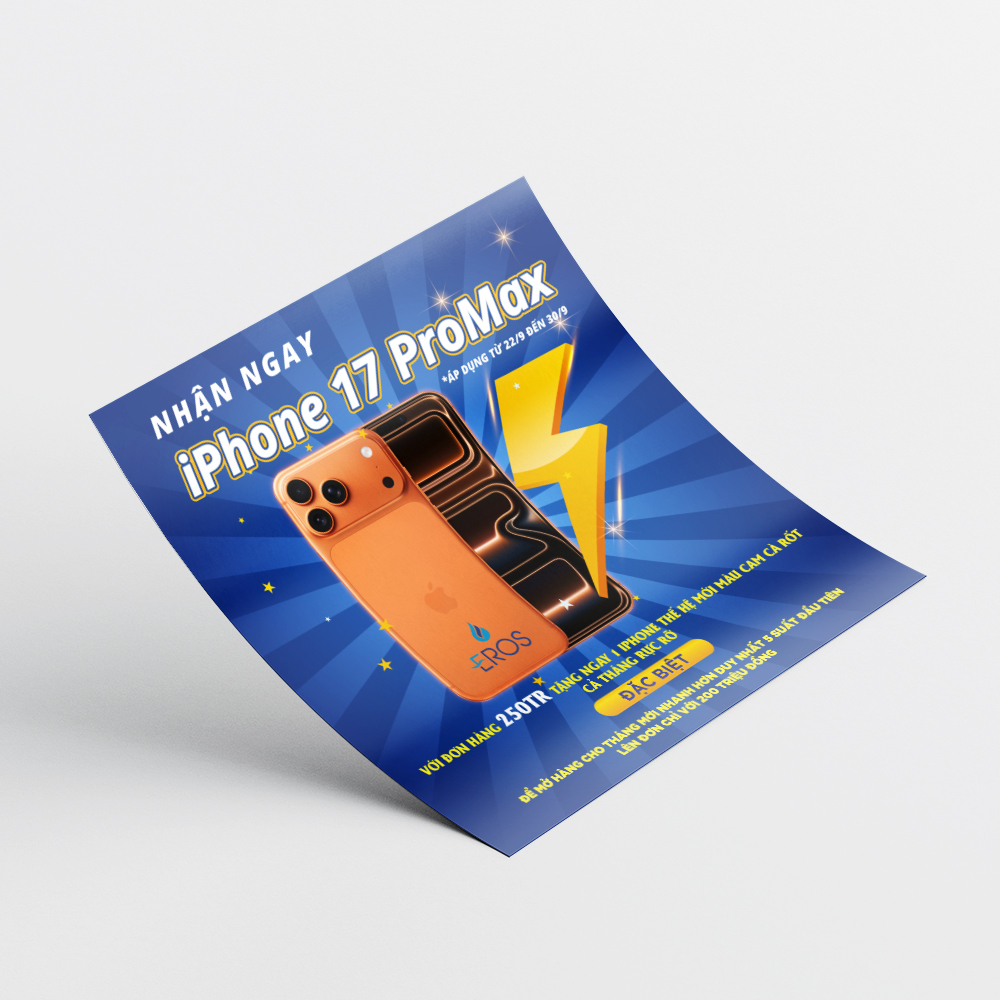 Thiết kế banner quảng cáo khuyến mãi iPhone17 hình vuông - Ảnh 2