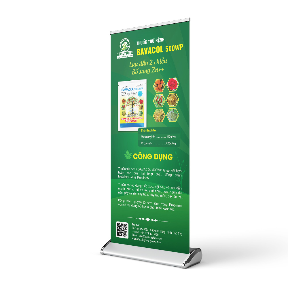 Thiết kế Standee sự kiện Hội thảo Nông nghiệp, Bảo vệ thực vật màu xanh