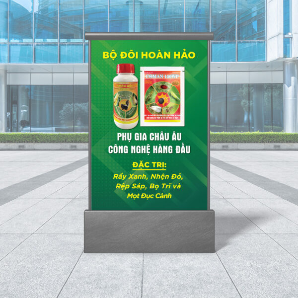Thiết kế poster quảng cáo ngoài trời sản phẩm Nông nghiệp, Bảo vệ thực vật màu xanh