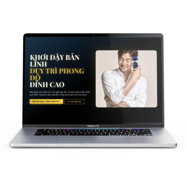 Thiết kế trang web giới thiệu sản phẩm landing page sản phẩm sinh lý nam