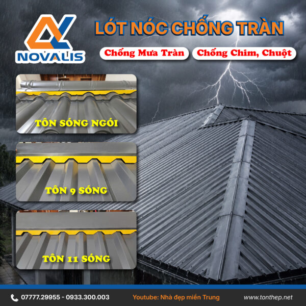 Thiết kế banner quảng cáo sản phẩm Lót nóc mái tôn chống tràn