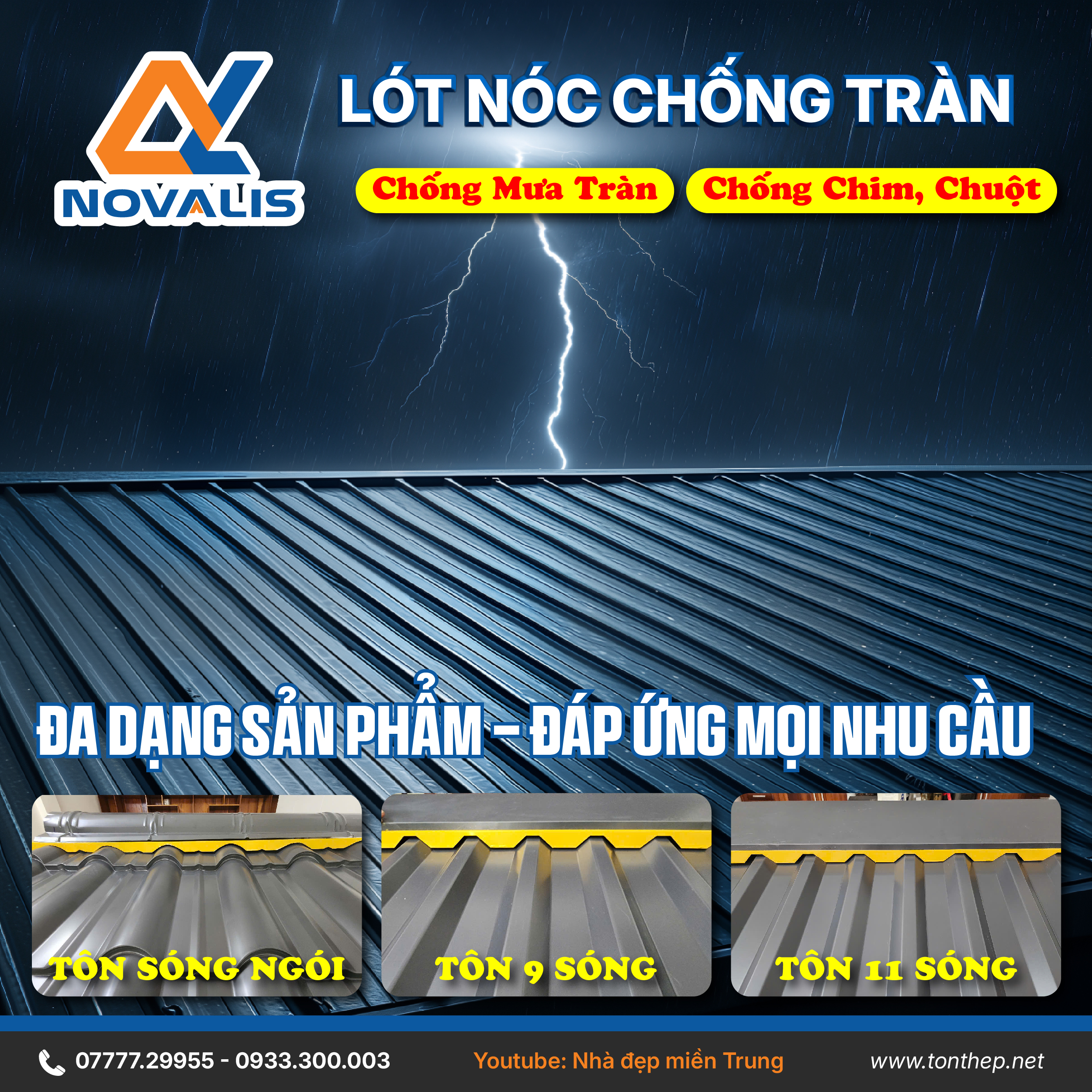 Thiết kế banner quảng cáo sản phẩm Lót nóc mái tôn chống tràn - Ảnh 3
