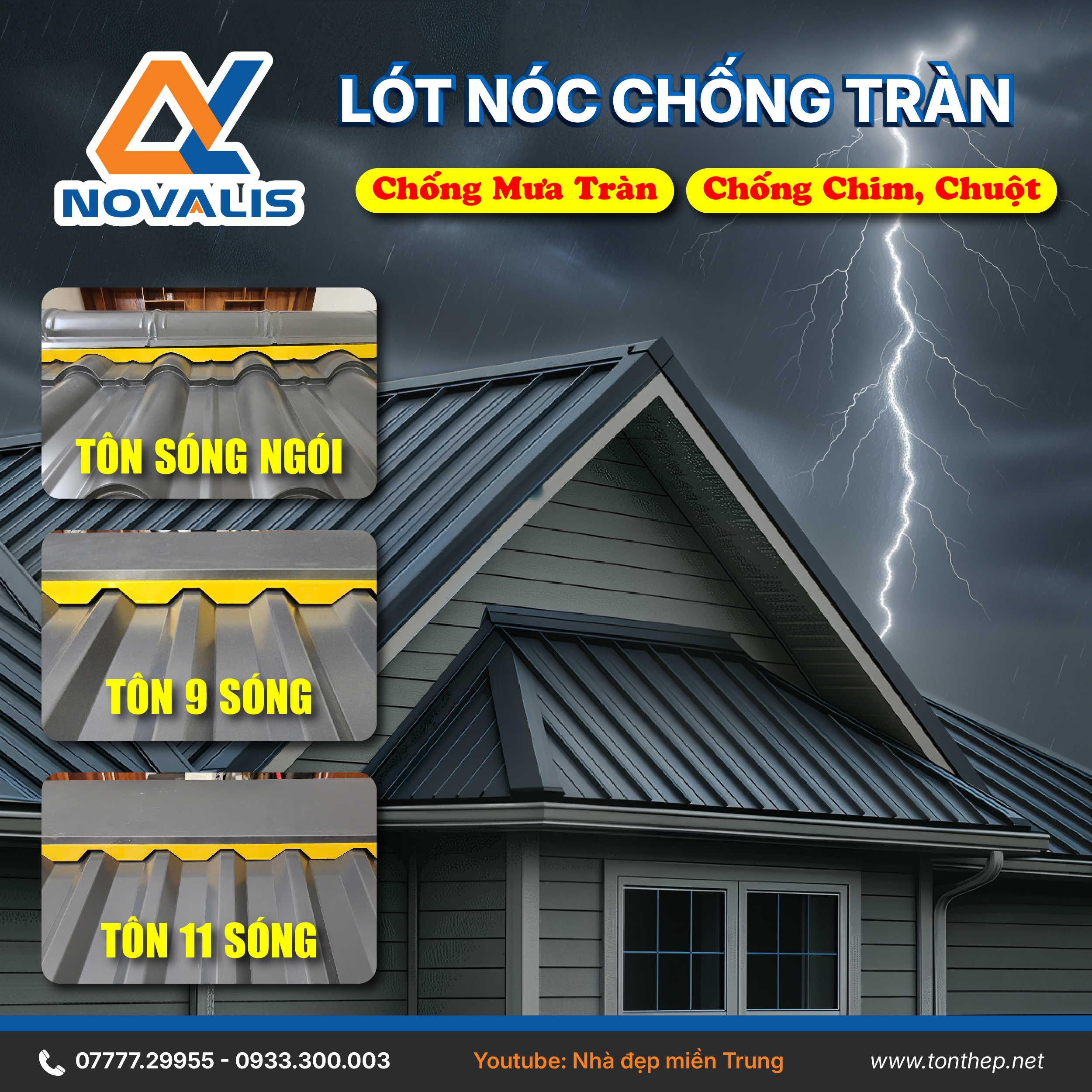 Thiết kế banner quảng cáo sản phẩm Lót nóc mái tôn chống tràn - Ảnh 4