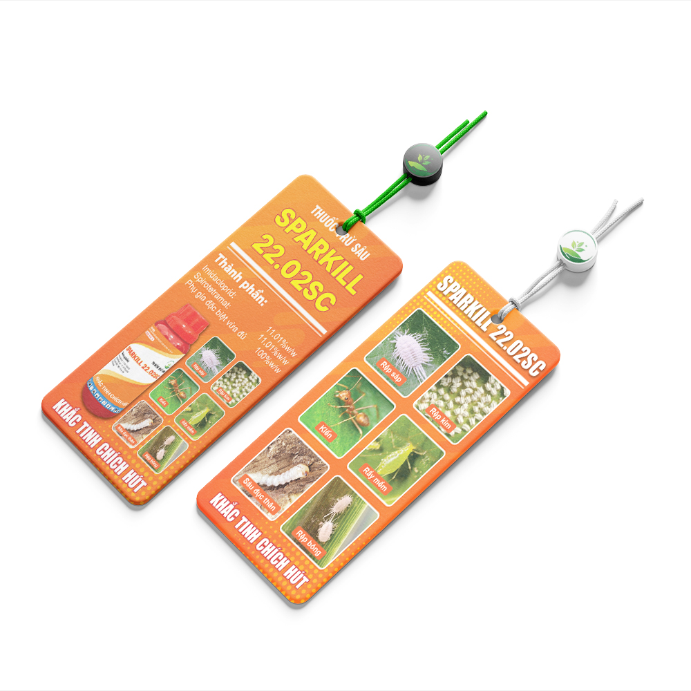 Label tag - nhãn treo chai thuốc trừ sâu, bảo vệ thực vật - Ảnh 2